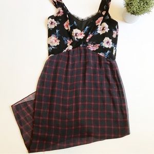 Zara - Maxi dress multi pattern with lace